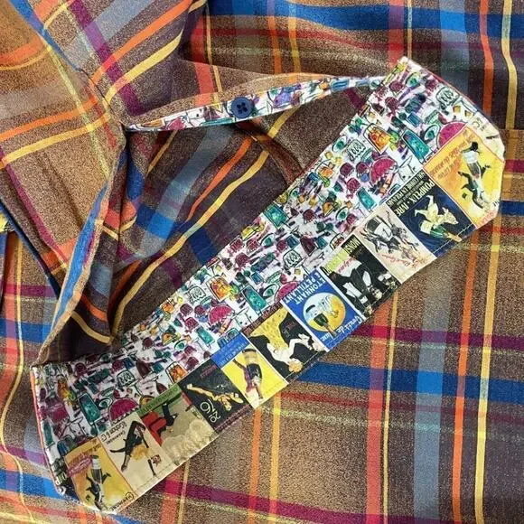 Robert Graham Plaid Shirt Champagne Print Contrast - Picture 10 of 10